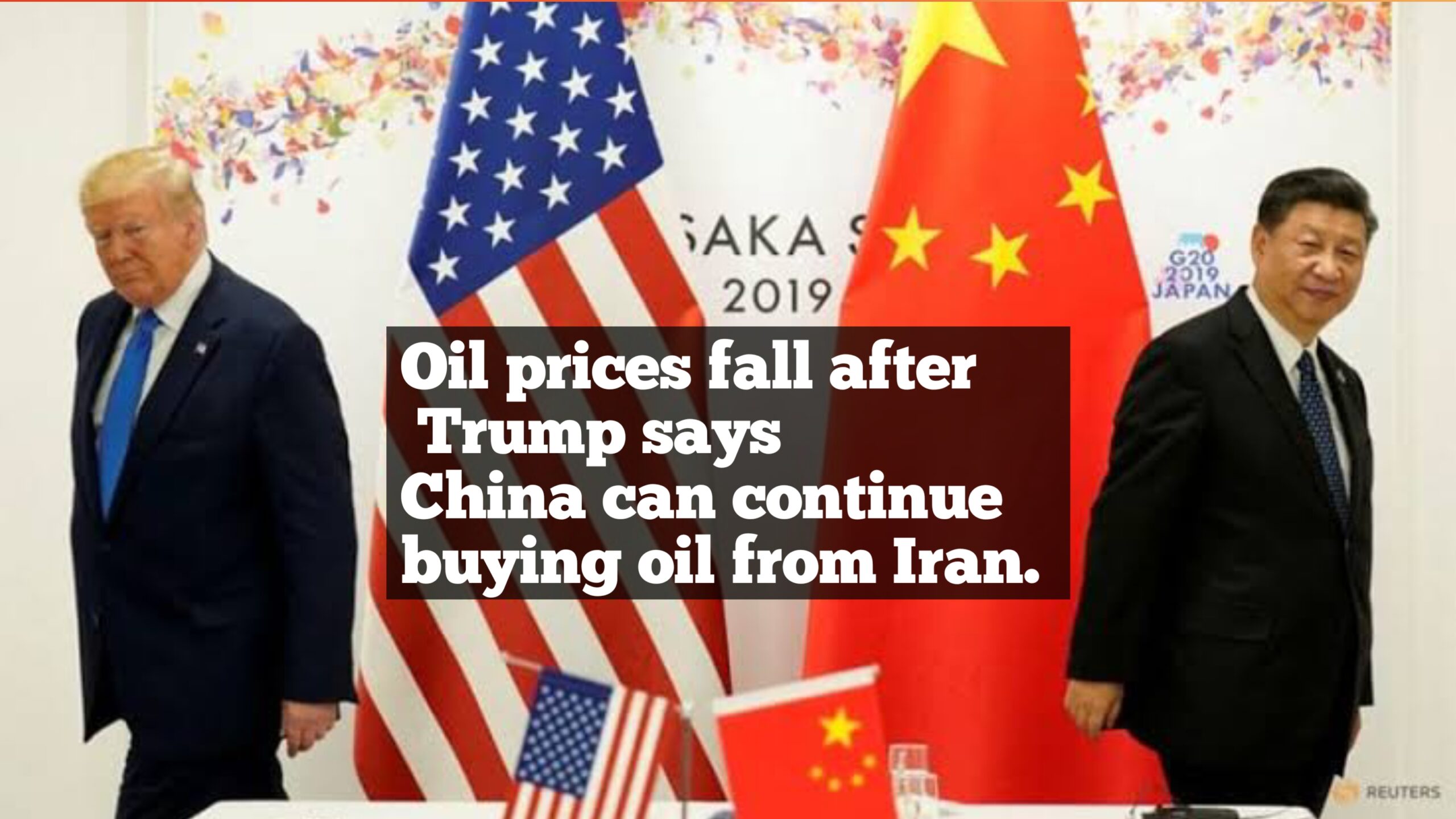 Trump Tells China to Keep Buying Iranian Oil